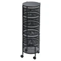ORGANIZATION TROLLEY METALLIC WITH 5 DRAWERS BLACK
