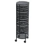 ORGANIZATION TROLLEY METALLIC WITH 5 DRAWERS BLACK