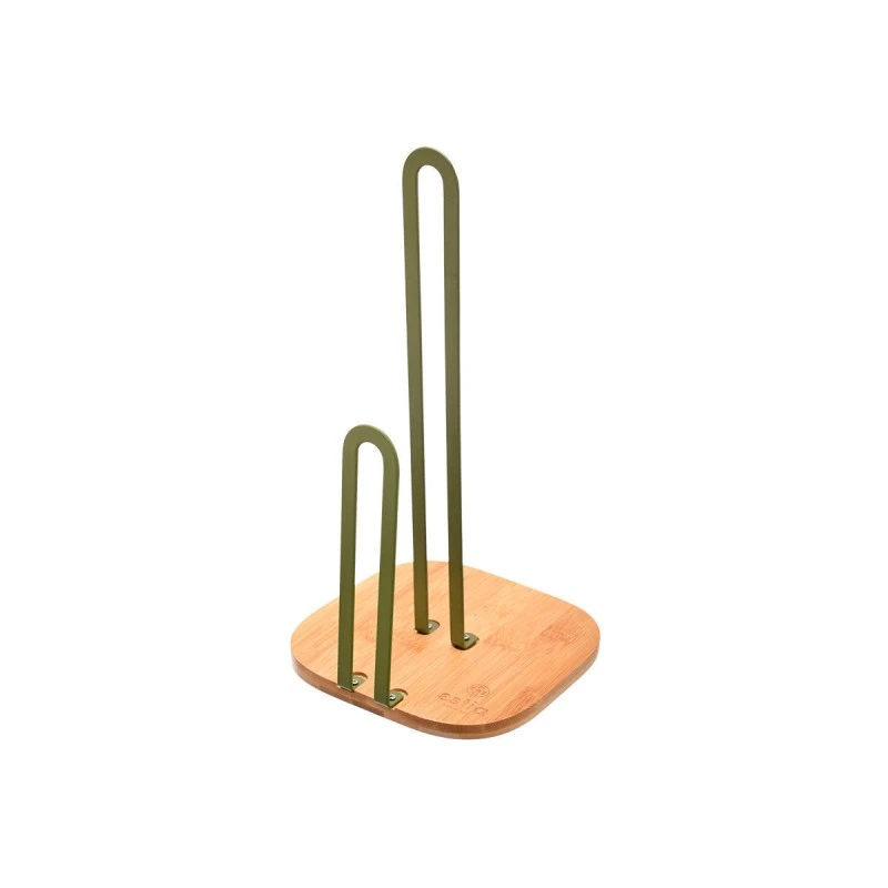PAPER TOWEL HOLDER BAMBOO ESSENTIALS METALLIC 16x16x31.3cm OLIVE