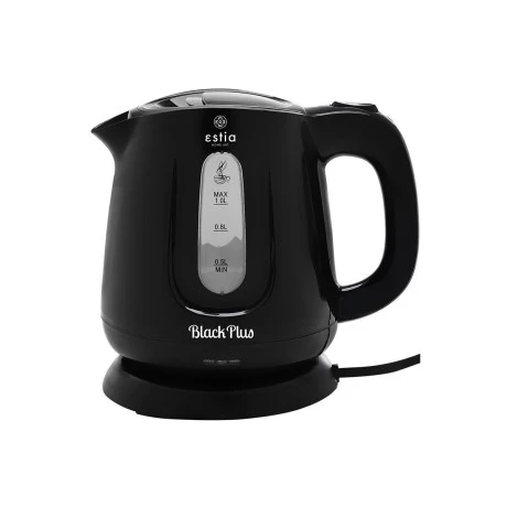 KETTLE BLACK PLUS STAINLESS STEEL 1lt 1.100w