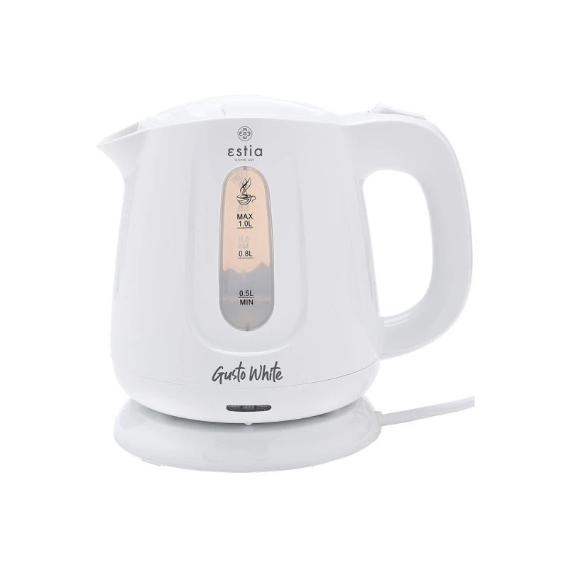 KETTLE GUSTO WHITE STAINLESS STEEL 1lt 1.100w
