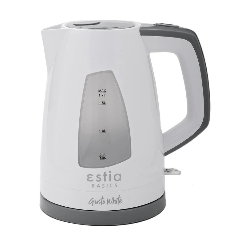 KETTLE GUSTO WHITE PLASTIC 2200w 1.7lt WHITE