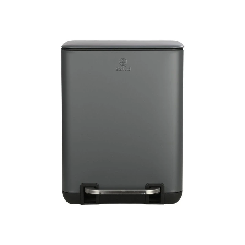 BATHROOM BIN CUBIC SOFT CLOSE 6lt GREY