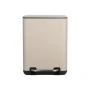 BATHROOM BIN CUBIC SOFT CLOSE 6lt TAUPE