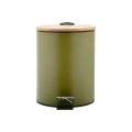 BATHROOM BIN BAMBOO OLIVE SERIES CLOSE 5lt OLIVE