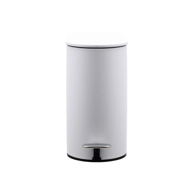 BATHROOM BIN SLIM SOFT CLOSE 5lt MATTE WHITE