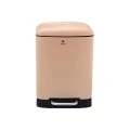 BATHROOM BIN SOFT CLOSE RECTANGULAR 6lt MATTE BEIGE