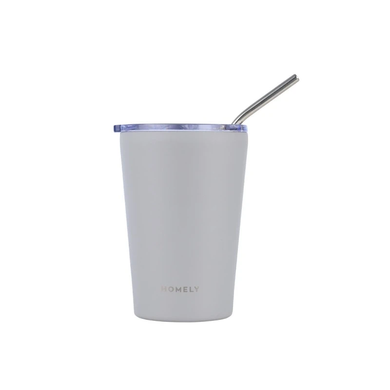 INSULATED BOTTLE MUG HOMELY 400ml PEBBLE GRAY