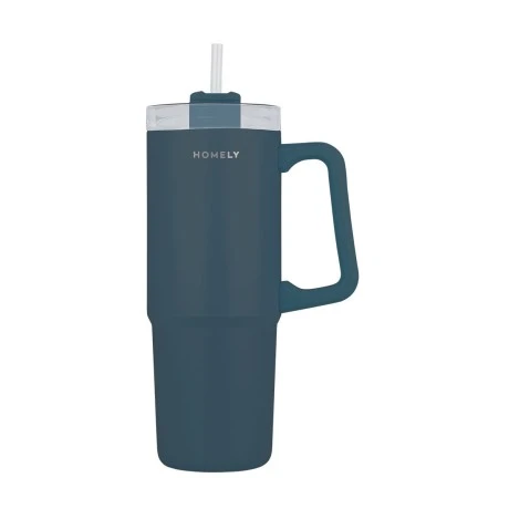 INSULATED BOTTLE STRAW TUMBLER 900ml INDIGO BLUE