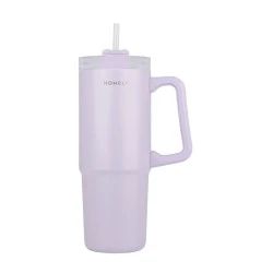 INSULATED BOTTLE STRAW TUMBLER 900ml LAVENDER FOG INSULATED BOTTLE STRAW TUMBLER 900ml LAVENDER FOG