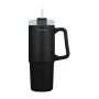 INSULATED BOTTLE STRAW TUMBLER 900ml MIDNIGHT BLACK