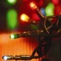 180 Incandescent Bulbs Multicolored with Programs, Series, Green Power Cable 8.5m TnS