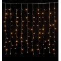 360 LED Bulbs Warm White Expandable, Curtain, Transparent Power Cable 2m x 200cm TnS