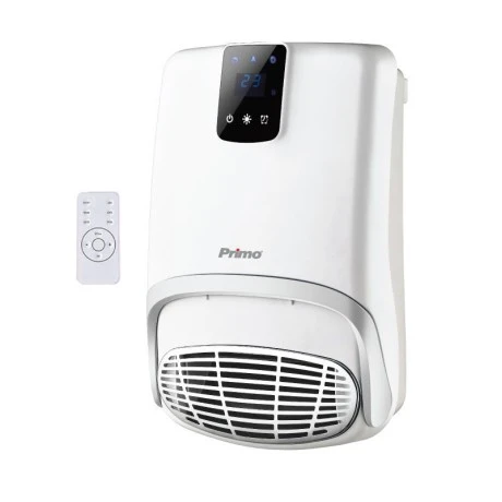 Αερόθερμο Μπάνιου Τοίχου PRBH-81004 Primo Με Τηλεχειριστήριο Λευκό-Ασημί 2000W