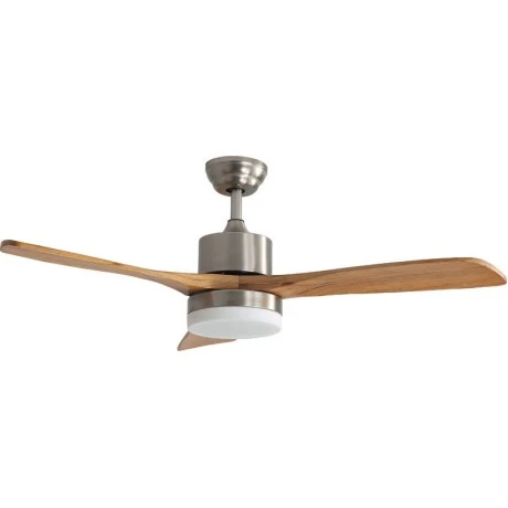 Ανεμιστήρας Οροφής PRCF-80442 Primo 52'' 132εκ. Με Τηλεχειριστήριο 1Φως LED 3Φτερά Καφέ-Inox
