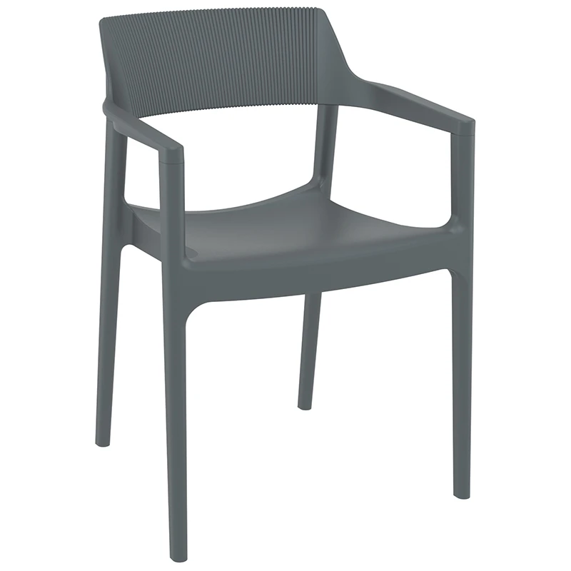 TULUM DARK GREY ΠΟΛΥΘΡΟΝΑ ΠΟΛ/ΝΙΟΥ 55X52X79εκ.