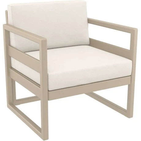 MYKONOS ΠΟΛΥΘΡΟΝΑ TAUPE ΜΕ ΜΑΞ. 73X72X75εκ. ΠΟΛ/ΝΙΟΥ