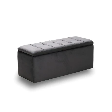 LIDO ΣΚΑΜΠΟ VELVET GREY ΜΕ ΑΠΟΘ. ΧΩΡΟ 101X41X42εκ.