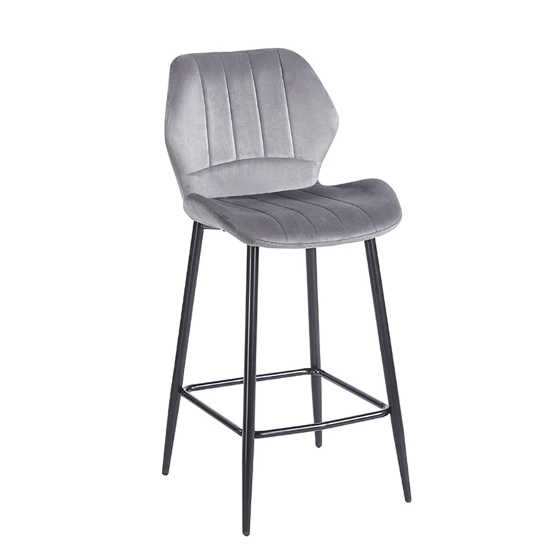 DYLAN GREY VELVET ΥΦΑΣΜΑ 65εκ. ΣΚΑΜΠΟ ΜΕΤΑΛΛΙΚΟ 46X45X65-95εκ.