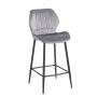 DYLAN GREY VELVET ΥΦΑΣΜΑ 65εκ. ΣΚΑΜΠΟ ΜΕΤΑΛΛΙΚΟ 46X45X65-95εκ.