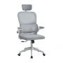A9935 WHITE/GREY MESH ΚΑΡΕΚΛΑ ΓΡΑΦΕΙΟΥ 62Χ64Χ42-114/52-125εκ.