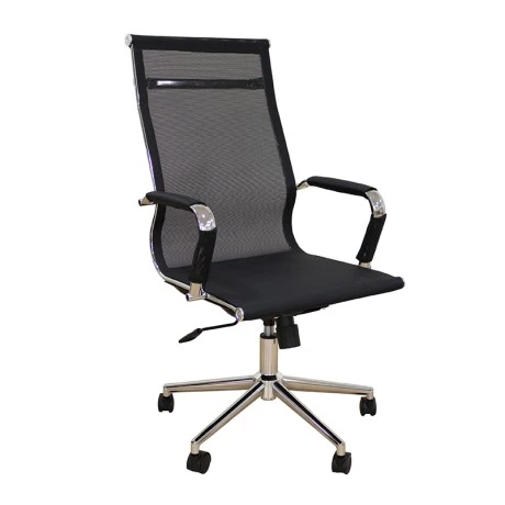 A9954 ΜΑΥΡΟ PU/MESH ΠΟΛΥΘΡΟΝΑ ΓΡΑΦΕΙΟΥ 53X58X46-105/55-115εκ.