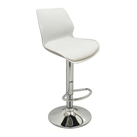 Σκαμπό Μπάρ 2τμχ Bar49 White Pu/Pvc 39X45X102εκ.