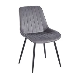 BONY GREY VELVET ΥΦΑΣΜΑ ΚΑΡΕΚΛΑ ΜΕΤΑΛΛΙΚΗ 51X58X87εκ. BONY GREY VELVET ΥΦΑΣΜΑ ΚΑΡΕΚΛΑ ΜΕΤΑΛΛΙΚΗ 51X58X87εκ.
