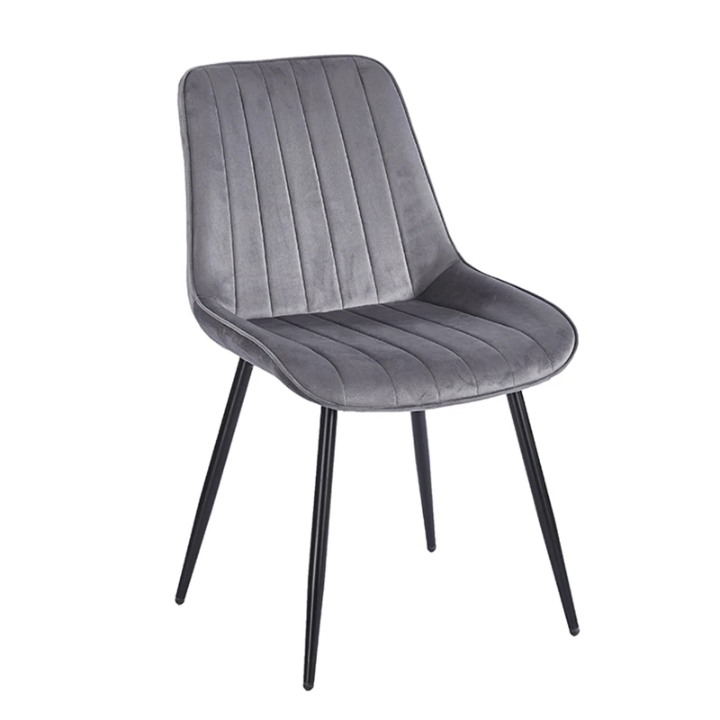 BONY GREY VELVET ΥΦΑΣΜΑ ΚΑΡΕΚΛΑ ΜΕΤΑΛΛΙΚΗ 51X58X87εκ.