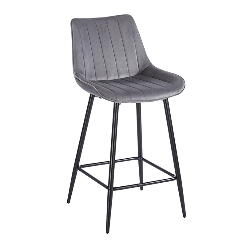 REPO GREY VELVET ΥΦΑΣΜΑ 66εκ. ΣΚΑΜΠΟ ΜΕΤΑΛΛΙΚΟ 48X49X66-96εκ.