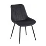 BONY BLACK VELVET ΥΦΑΣΜΑ ΚΑΡΕΚΛΑ ΜΕΤΑΛΛΙΚΗ 51X58X87εκ.