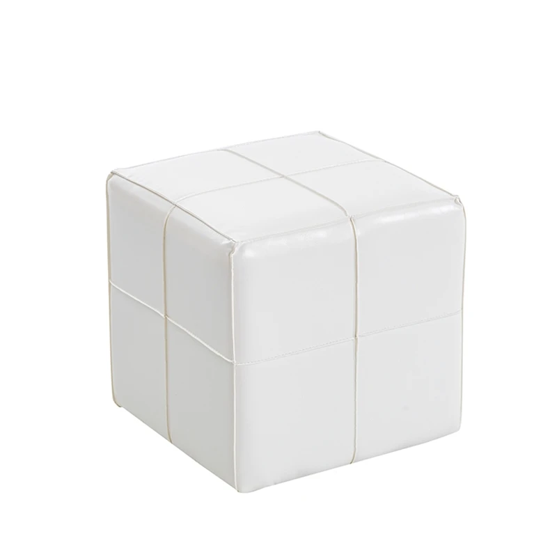 ENZO WHITE PU ΣΚΑΜΠΟ 31X31X31εκ.