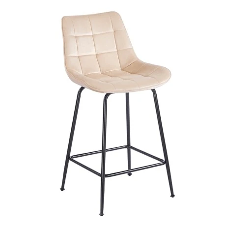 ERMINA BEIGE VELVET ΥΦΑΣΜΑ 64εκ. ΣΚΑΜΠΟ ΜΕΤΑΛΛΙΚΟ 49X50X64-94εκ.