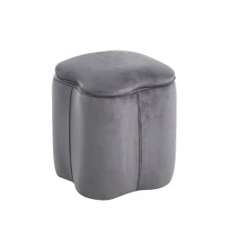 FIONA ΣΚΑΜΠΟ VELVET GREY ΜΕ ΑΠΟΘ. ΧΩΡΟ 30X30X34εκ.