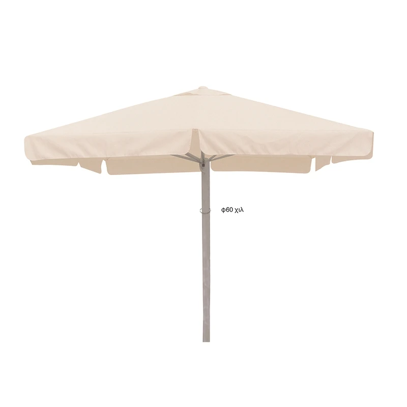 ΟΜΠΡΕΛΑ 4X4X3,88m ΤΗΛΕΣΚΟΠΙΚΗ OFF WHITE ALUM. 8ΑΚΤ.17X27X1.2mm ΙΣΤΟΣ 1Φ.60Χ1.6mm