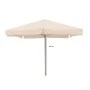 ΟΜΠΡΕΛΑ 4X4X3,88m ΤΗΛΕΣΚΟΠΙΚΗ OFF WHITE ALUM. 8ΑΚΤ.17X27X1.2mm ΙΣΤΟΣ 1Φ.60Χ1.6mm