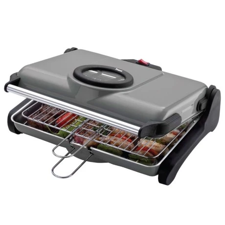 Ψηστιέρα Παραδοσιακή AB661 Primo 1200W 2πλή σχάρα 34X25εκ. Silver