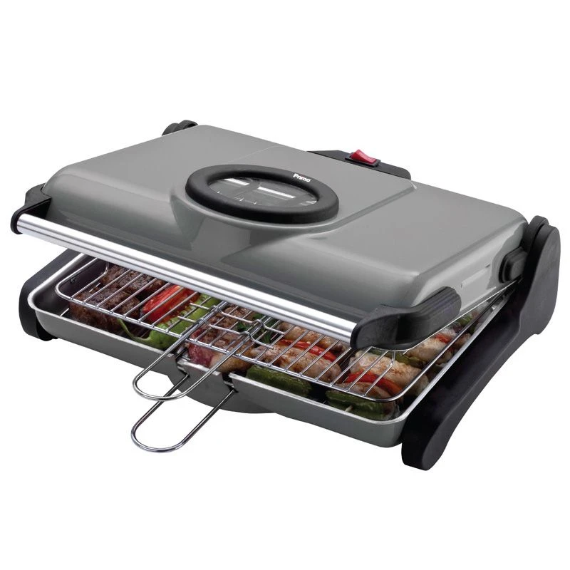 Ψηστιέρα Παραδοσιακή AB661 Primo 1200W 2πλή σχάρα 34X25εκ. Silver