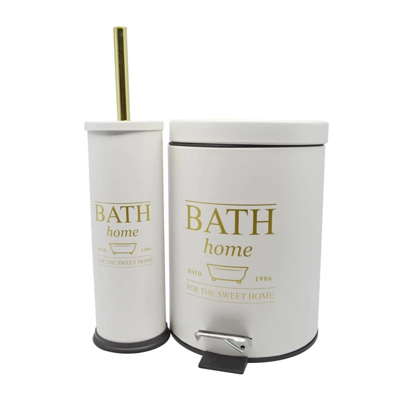 ΠΙΓΚΑΛ ΒΟΥΡΤΣΑΚΙ INOX ΛΕΥΚΟ ΜΕ ΧΡΥΣΟ BATH 9,5x40 εκ. ANKOR