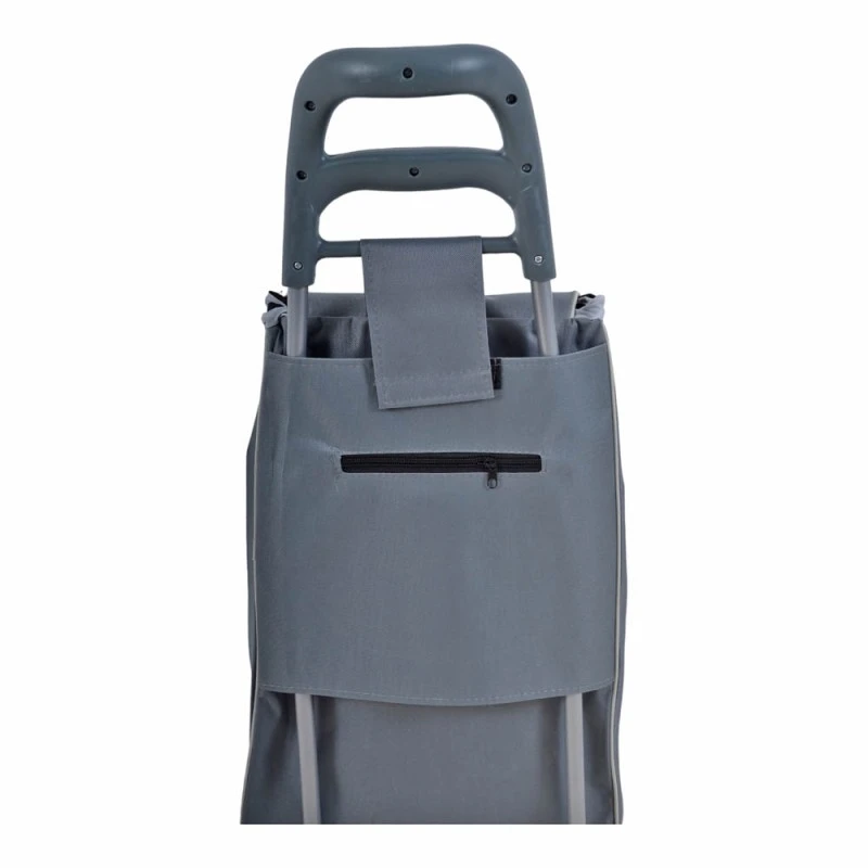 ΚΑΡΟΤΣΙ ΛΑΪΚΗΣ ΜΕΤΑΛΛΙΚΟ ΜΕ ΓΚΡΙ ΣΑΚΟ FOOD BAG 35x27x94εκ. ANKOR