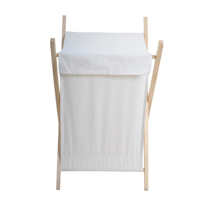 ΚΑΛΑΘΙ ΑΠΛΥΤΩΝ ΞΥΛΙΝΟ ΜΕ ΛΕΥΚΟ ΣΑΚΟ 55lt 42x42x70εκ. ANKOR