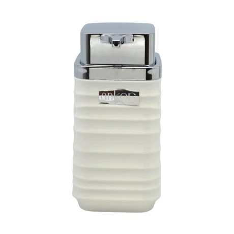 DISPENSER ΠΛΑΣΤΙΚΟ ΑΣΠΡΟ LUNA ΜΕ ΑΣΗΜΙ ΚΑΠΑΚΙ 7x7x14,5 εκ. ANKOR