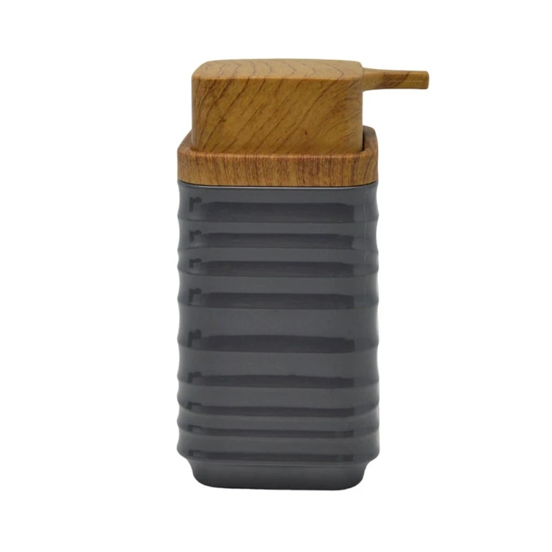 DISPENSER ΠΛΑΣΤΙΚΟ ΓΚΡΙ LUNA ΜΕ ΕΦΕ ΞΥΛΟΥ ΣΤΟ ΚΑΠΑΚΙ 7x7x14,5 εκ. ANKOR