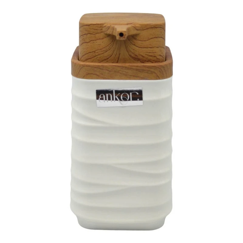 DISPENSER ΠΛΑΣΤΙΚΟ ΑΣΠΡΟ LUNA ΣΤΟ ΚΑΠΑΚΙ 7x7x14,5 εκ. ANKOR