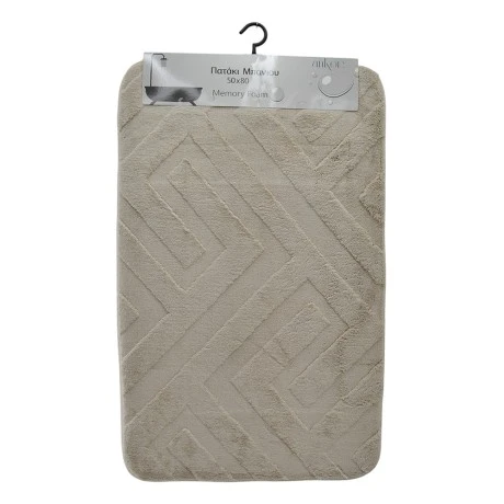 ΠΑΤΑΚΙ ΜΠΑΝΙΟΥ MEMORY FOAM ΜΠΕΖ ΧΡΩΜΑ ΜΕ PVC 50x80εκ.ANKOR