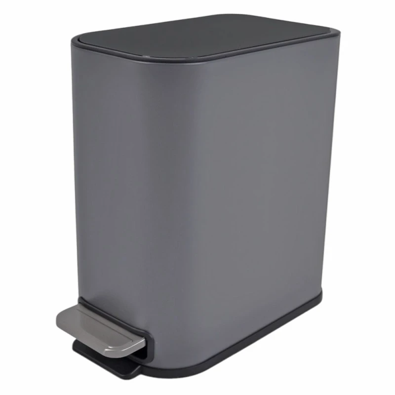 ΚΑΛΑΘΙ ΜΠΑΝΙΟΥ BELLO 5lt SOFT CLOSE SLIM  ΜΕΤΑΛΛΙΚΟ ΓΚΡΙ ΜΑΤ ANKOR