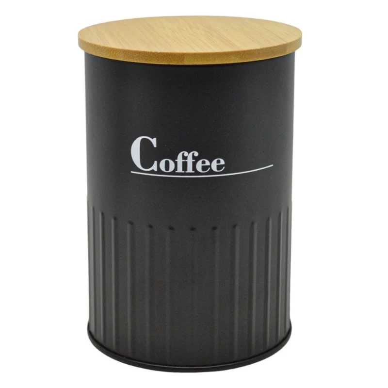 ΒΑΖΟ ΜΕΤΑΛΛΙΚΟ ΜΑΥΡΟ Coffee ΜΕ ΜΠΑΜΠΟΥ ΚΑΠΑΚΙ 9,5x9,5x13εκ.ANKOR