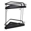 ΡΑΦΙΕΡΑ ΜΠΑΝΙΟΥ ΓΩΝΙΑΚΗ ΔΙΠΛΗ ΜΕΤΑΛΛΙΚΗ ΣΕ ΜΑΥΡΟ ΧΡΩΜΑ 22x22x31,5εκ. ANKOR