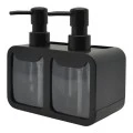 DISPENSER ΚΟΥΖΙΝΑΣ ΠΛΑΣΤΙΚΟ ΔΙΠΛΟ ΜΑΥΡΟ ΜΕ ΘΗΚΕΣ HANDS AND DISHES 17x9,3x16,7εκ.ANKOR