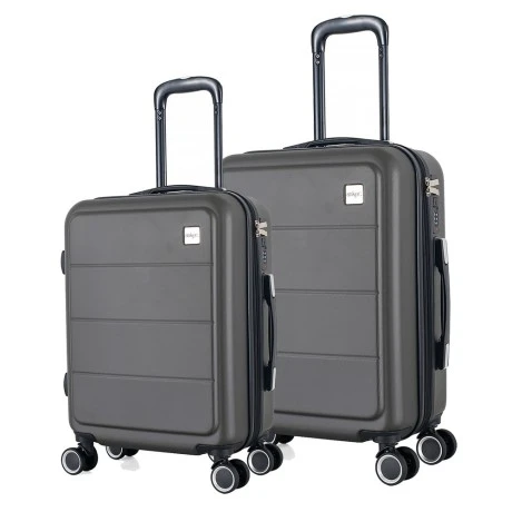 ΣΕΤ 2 ΒΑΛΙΤΣΕΣ ANKOR ABS 37x27x55εκ. ΚΑΙ 41x31x65εκ. ΜΕ ΕΠΕΚΤΑΣΗ ΚΑΙ 4 ΡΟΔΕΣ ΑΝΘΡΑΚΙ
